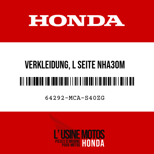 image de 64292-MCA-S40ZG VERKLEIDUNG, L SEITE NHA30M