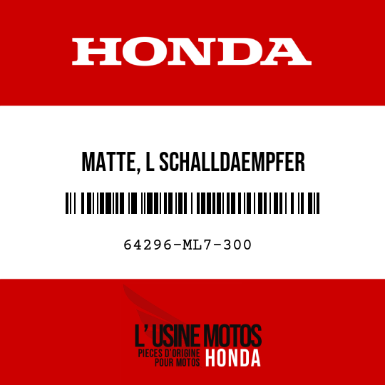 image de 64296-ML7-300 MATTE, L SCHALLDAEMPFER