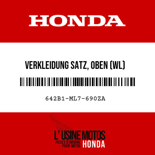 image de 642B1-ML7-690ZA VERKLEIDUNG SATZ, OBEN (WL) NH139PA/TYPE1 