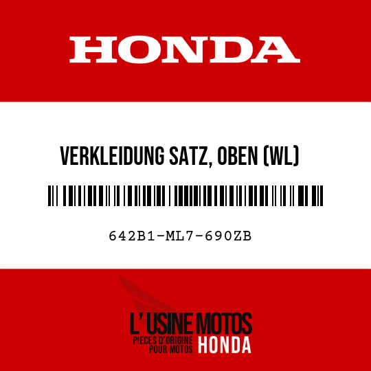 image de 642B1-ML7-690ZB VERKLEIDUNG SATZ, OBEN (WL) PB161CU/TYPE2 