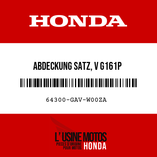 image de 64300-GAV-W00ZA ABDECKUNG SATZ, V G161P 