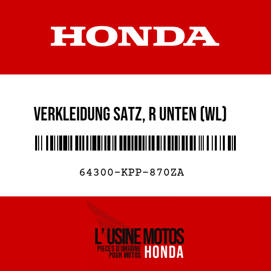 image de 64300-KPP-870ZA VERKLEIDUNG SATZ, R UNTEN (WL) TYPE1