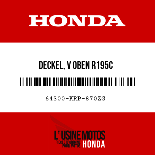 image de 64300-KRP-870ZG DECKEL, V OBEN R195C 
