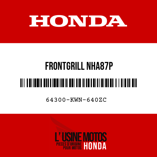 image de 64300-KWN-640ZC FRONTGRILL NHA87P