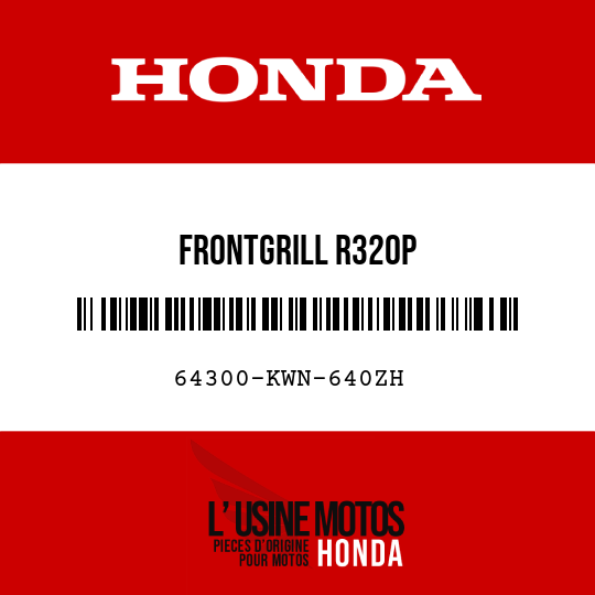 image de 64300-KWN-640ZH FRONTGRILL R320P