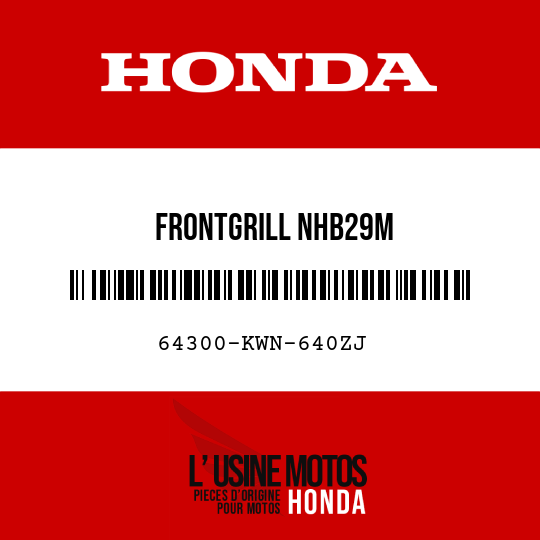 image de 64300-KWN-640ZJ FRONTGRILL NHB29M