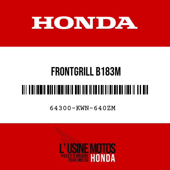 image de 64300-KWN-640ZM FRONTGRILL B183M
