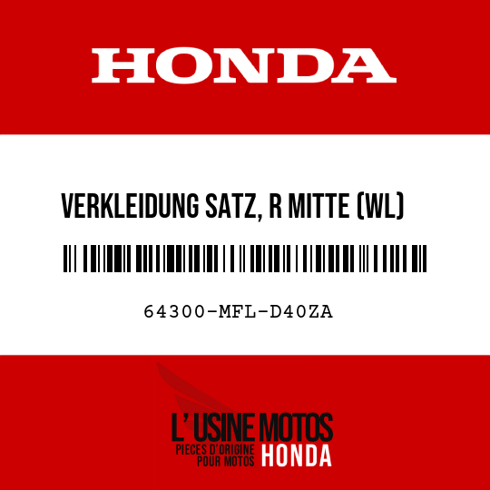 image de 64300-MFL-D40ZA VERKLEIDUNG SATZ, R MITTE (WL) NHA66P