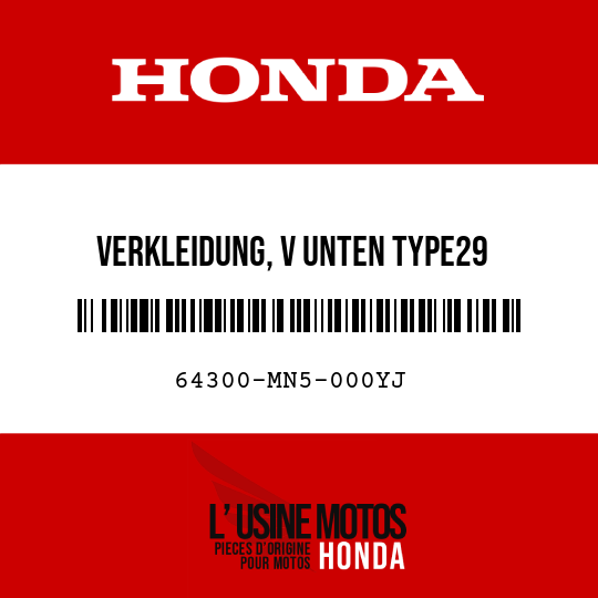 image de 64300-MN5-000YJ VERKLEIDUNG, V UNTEN TYPE29 