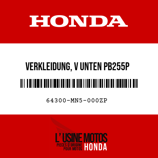 image de 64300-MN5-000ZP VERKLEIDUNG, V UNTEN PB255P 