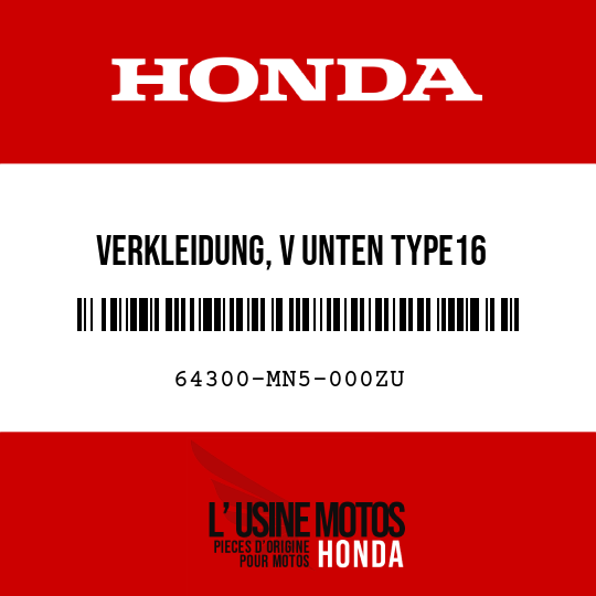 image de 64300-MN5-000ZU VERKLEIDUNG, V UNTEN TYPE16