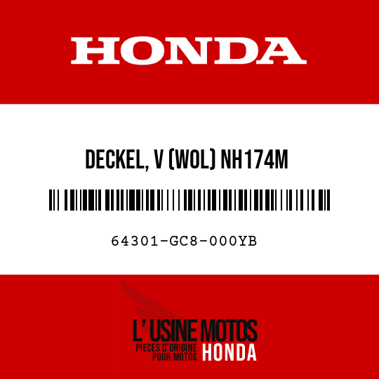 image de 64301-GC8-000YB DECKEL, V (WOL) NH174M 