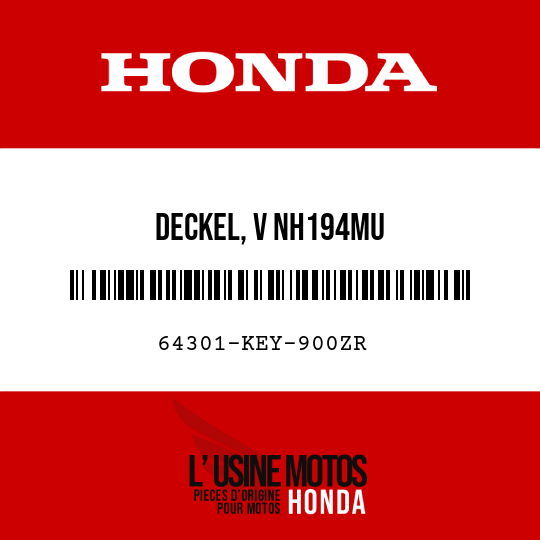 image de 64301-KEY-900ZR DECKEL, V NH194MU 