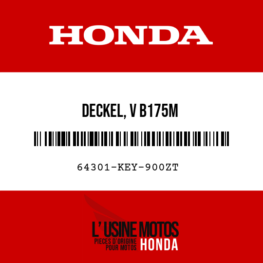 image de 64301-KEY-900ZT DECKEL, V B175M 