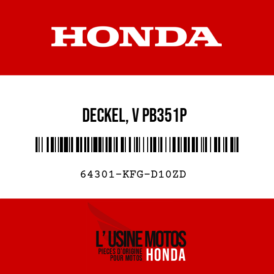 image de 64301-KFG-D10ZD DECKEL, V PB351P 