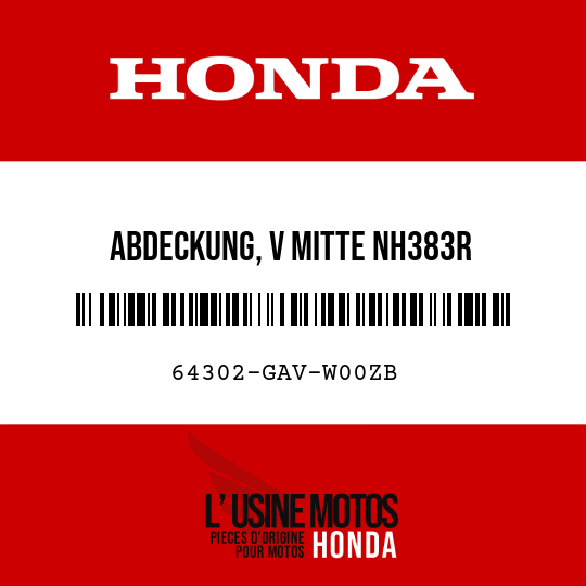 image de 64302-GAV-W00ZB ABDECKUNG, V MITTE NH383R 