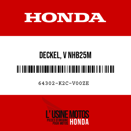 image de 64302-K2C-V00ZE DECKEL, V NHB25M