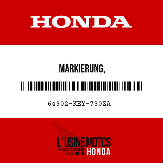 image de 64302-KEY-730ZA MARKIERUNG, WINDSCHUTZSCHEIBEN-VERZIERUNG () TYPE6