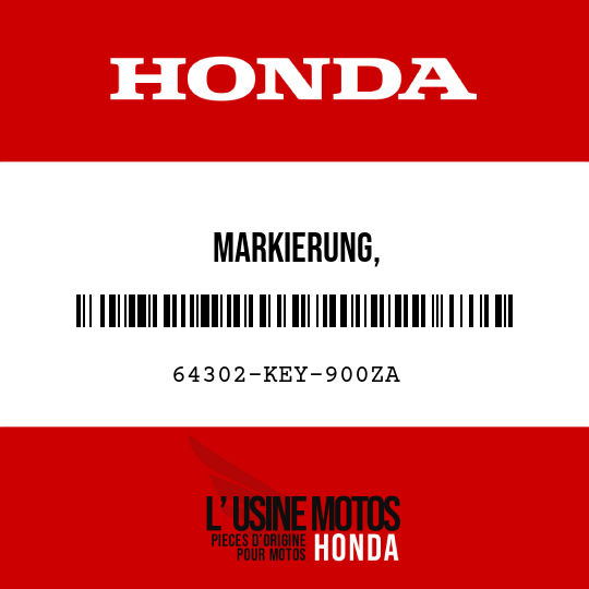 image de 64302-KEY-900ZA MARKIERUNG, WINDSCHUTZSCHEIBEN-VERZIERUNG () TYPE1