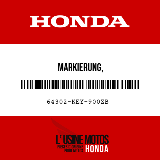 image de 64302-KEY-900ZB MARKIERUNG, WINDSCHUTZSCHEIBEN-VERZIERUNG () TYPE2