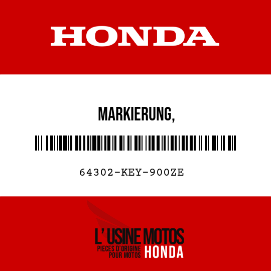 image de 64302-KEY-900ZE MARKIERUNG, WINDSCHUTZSCHEIBEN-VERZIERUNG () TYPE5