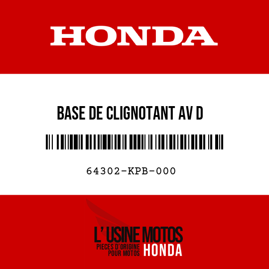 image de 64302-KPB-000 BASE DE CLIGNOTANT AV D