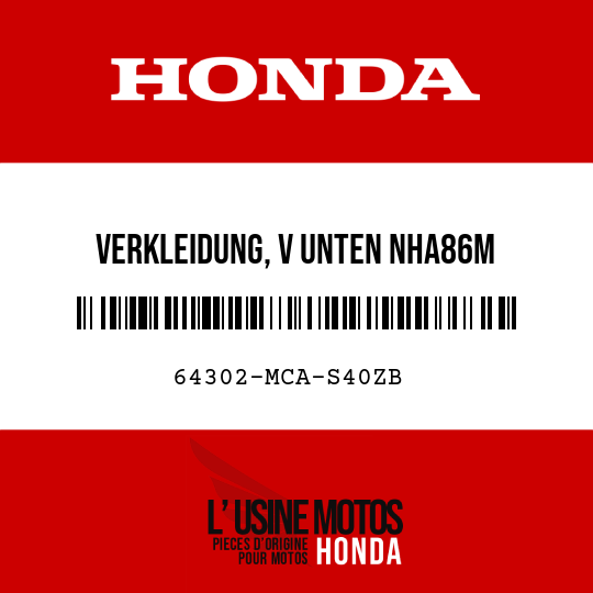 image de 64302-MCA-S40ZB VERKLEIDUNG, V UNTEN NHA86M