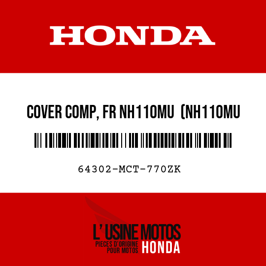 image de 64302-MCT-770ZK COVER COMP, FR NH110MU  (NH110MU MAGNUM SILVER METALLIC-U)