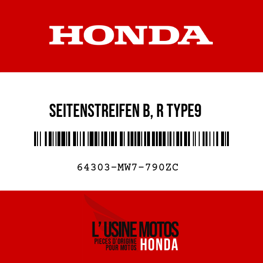 image de 64303-MW7-790ZC SEITENSTREIFEN B, R TYPE9 
