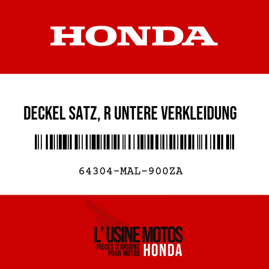 image de 64304-MAL-900ZA DECKEL SATZ, R UNTERE VERKLEIDUNG (WL) TYPE4