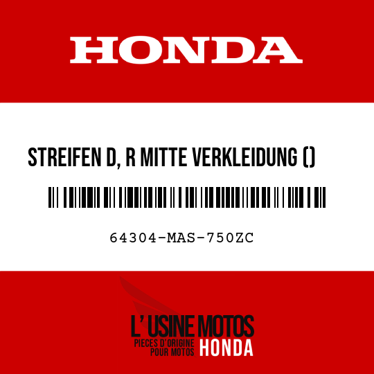 image de 64304-MAS-750ZC STREIFEN D, R MITTE VERKLEIDUNG () TYPE6