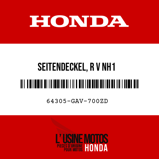 image de 64305-GAV-700ZD SEITENDECKEL, R V NH1 