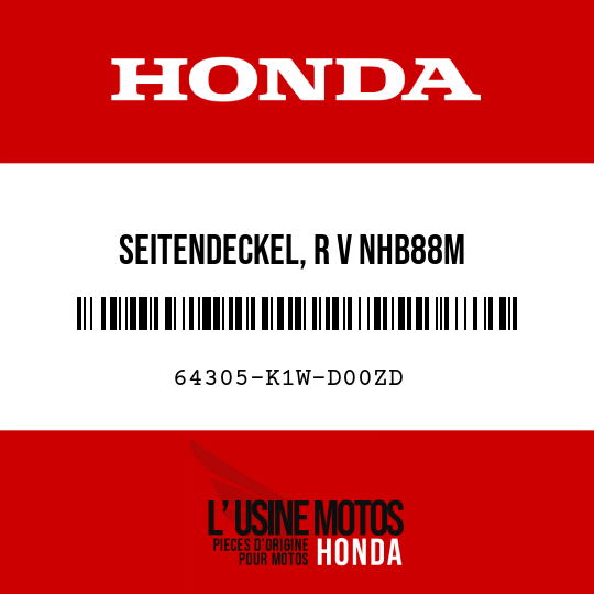 image de 64305-K1W-D00ZD SEITENDECKEL, R V NHB88M
