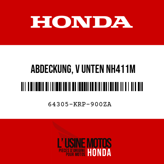 image de 64305-KRP-900ZA ABDECKUNG, V UNTEN NH411M 