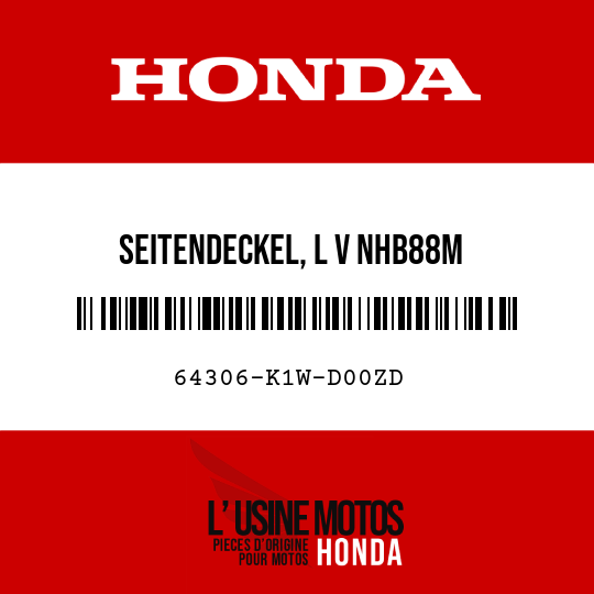 image de 64306-K1W-D00ZD SEITENDECKEL, L V NHB88M
