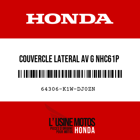 image de 64306-K1W-DJ0ZN COUVERCLE LATERAL AV G NHC61P