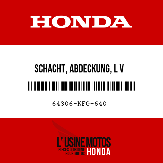 image de 64306-KFG-640 SCHACHT, ABDECKUNG, L V
