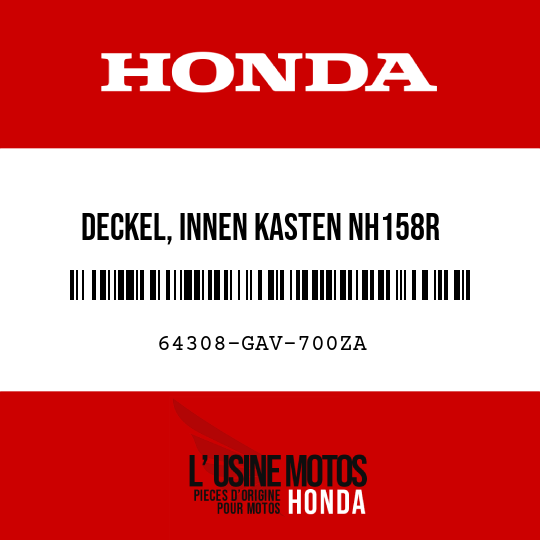 image de 64308-GAV-700ZA DECKEL, INNEN KASTEN NH158R  (NH158R KARBONGRAU)