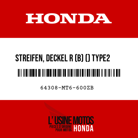 image de 64308-MT6-600ZB STREIFEN, DECKEL R (B) () TYPE2 
