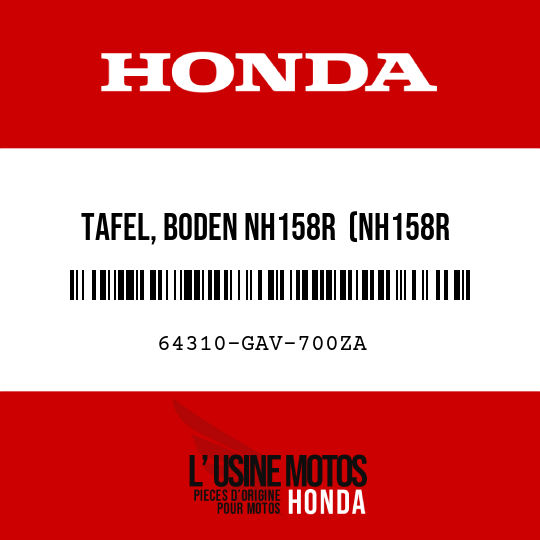 image de 64310-GAV-700ZA TAFEL, BODEN NH158R  (NH158R KARBONGRAU)