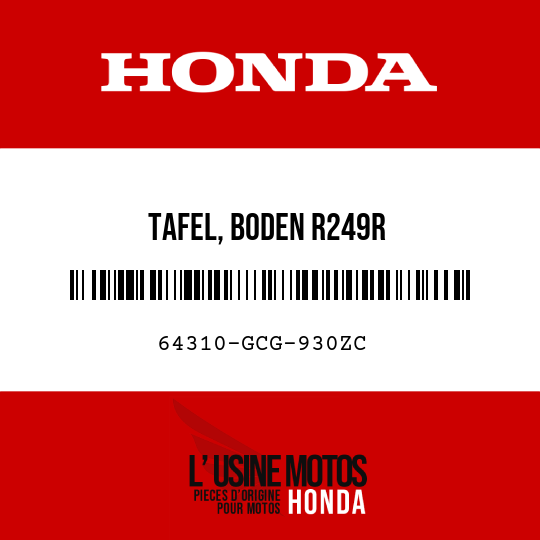 image de 64310-GCG-930ZC TAFEL, BODEN R249R 