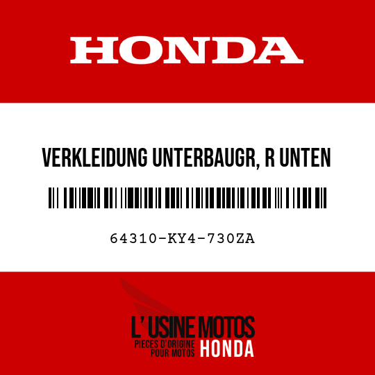 image de 64310-KY4-730ZA VERKLEIDUNG UNTERBAUGR, R UNTEN (WL) NH250/R134/ 