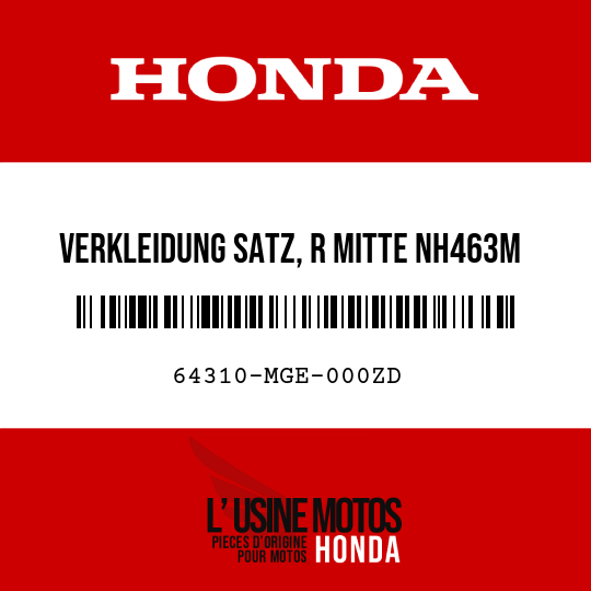 image de 64310-MGE-000ZD VERKLEIDUNG SATZ, R MITTE NH463M