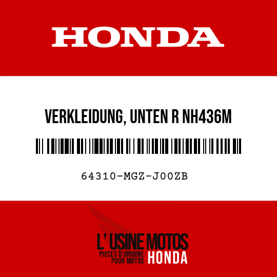image de 64310-MGZ-J00ZB VERKLEIDUNG, UNTEN R NH436M