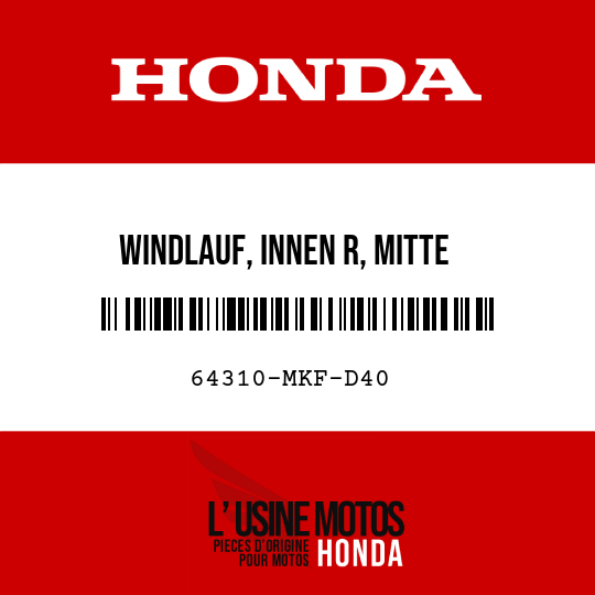 image de 64310-MKF-D40 WINDLAUF, INNEN R, MITTE