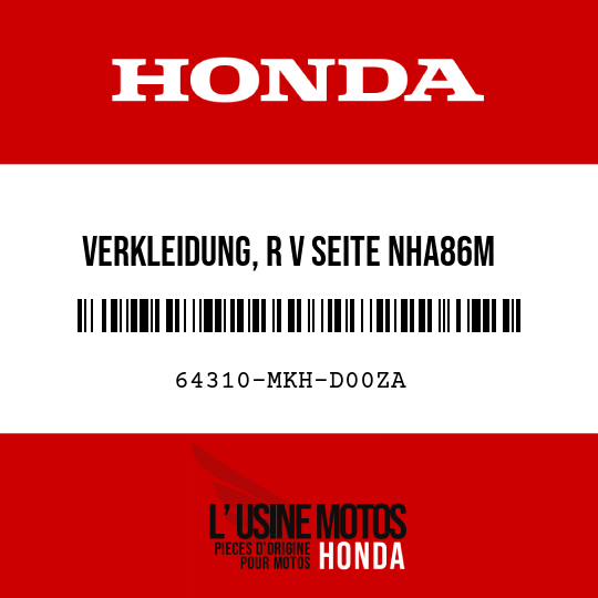 image de 64310-MKH-D00ZA VERKLEIDUNG, R V SEITE NHA86M (NHA86M SCHWARZ-METALLIC, BADASS)