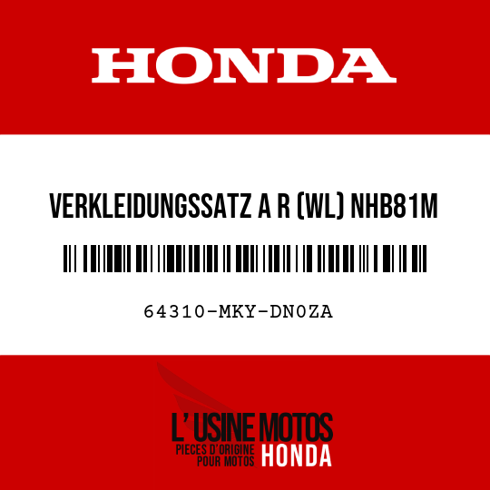image de 64310-MKY-DN0ZA VERKLEIDUNGSSATZ A R (WL) NHB81M