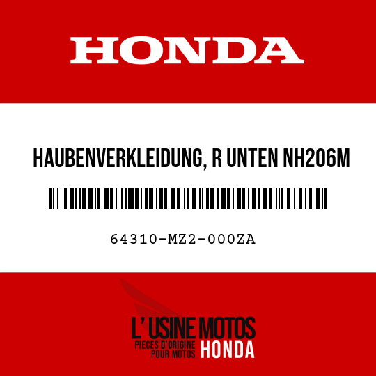 image de 64310-MZ2-000ZA HAUBENVERKLEIDUNG, R UNTEN NH206M 