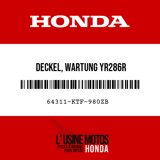 image de 64311-KTF-980ZB DECKEL, WARTUNG YR286R