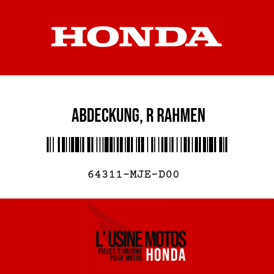 image de 64311-MJE-D00 ABDECKUNG, R RAHMEN